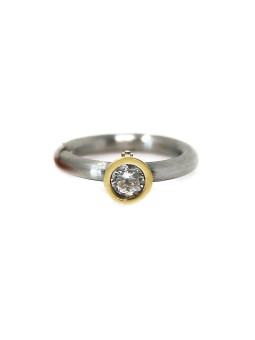 Stainless steel ring with gold ART-R13