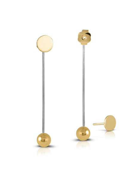 Gold plated silver earrings FID08-E037