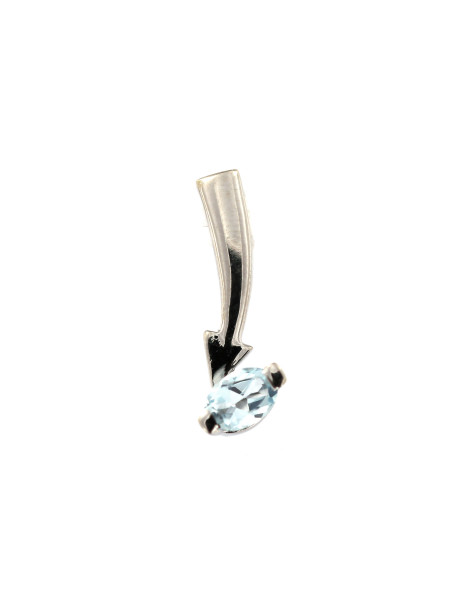 White gold quartz pendant ABAK-M-04