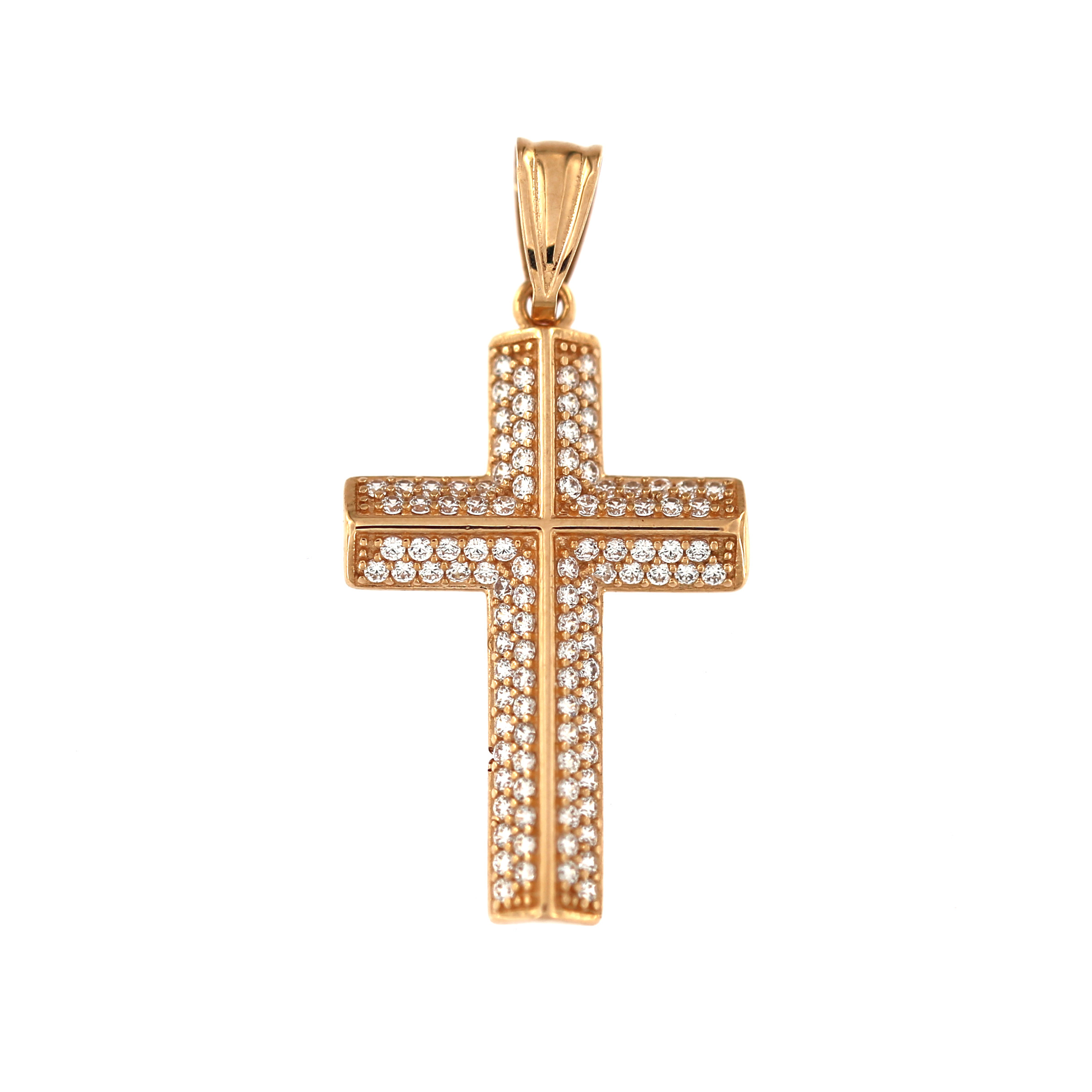 Rose gold cross pendant ARK04-15