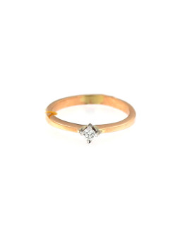 Rose gold ring with diamond DRBR01-11 0.08 ct