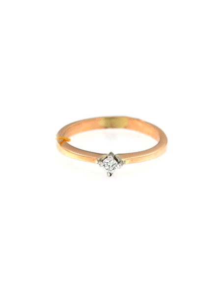 Rose gold ring with diamond DRBR01-11 0.08 ct
