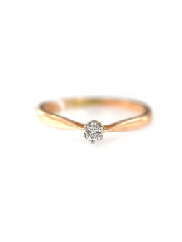 Rose gold ring with diamond DRBR03-01