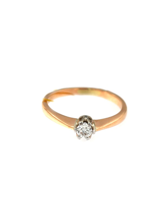 Auksinis žiedas su briliantu DRBR03-04