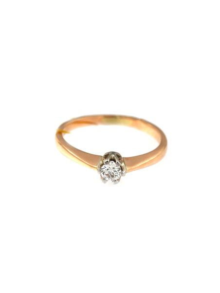 Rose gold ring with diamond DRBR02-04 16.5MM