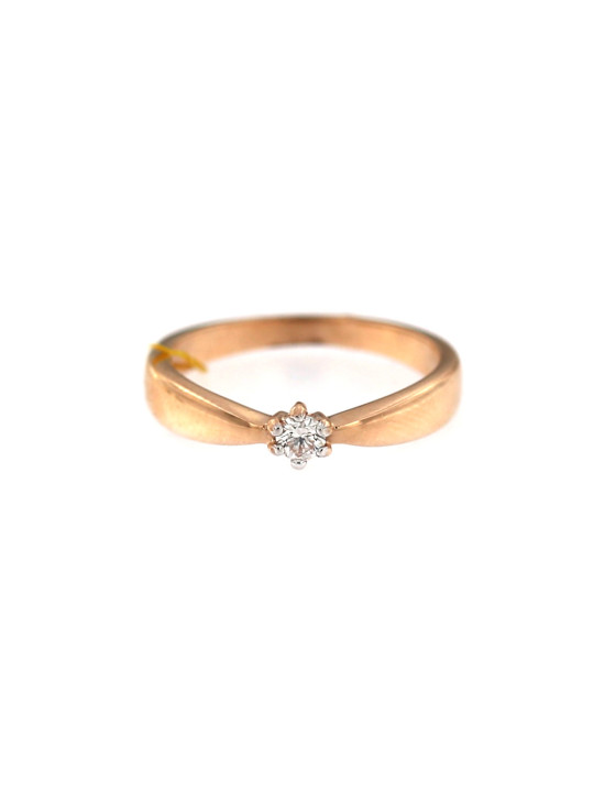 Rose gold ring with diamond DRBR03-08