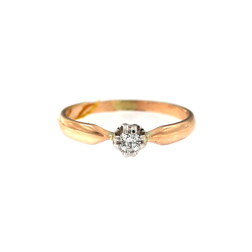 Rose gold ring with diamond DRBR04-10
