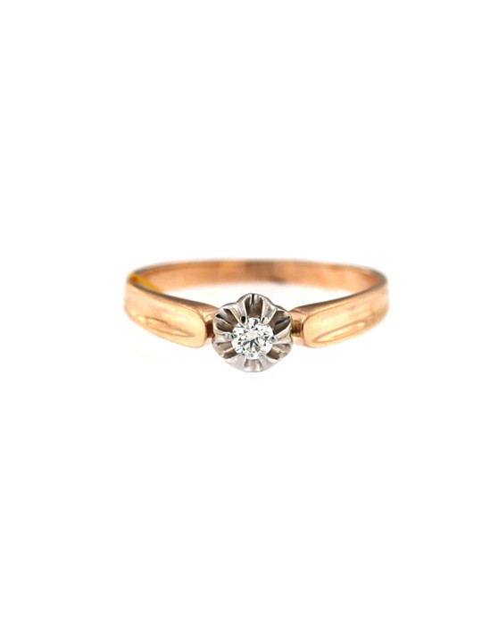 Rose gold ring with diamond DRBR04-12