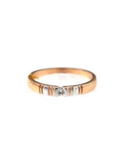 Rose gold ring with diamond DRBR06-12