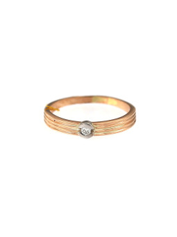Auksinis žiedas su briliantu DRBR06-15