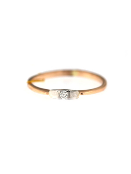 Rose gold ring with diamond DRBR12-16