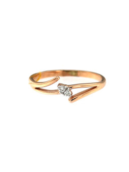 Rose gold ring with diamonds DRBR11-02