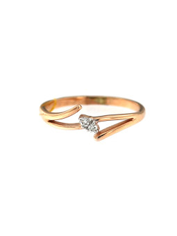 Rose gold ring with diamonds DRBR07-02
