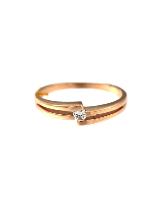 Rose gold ring with diamond DRBR07-03