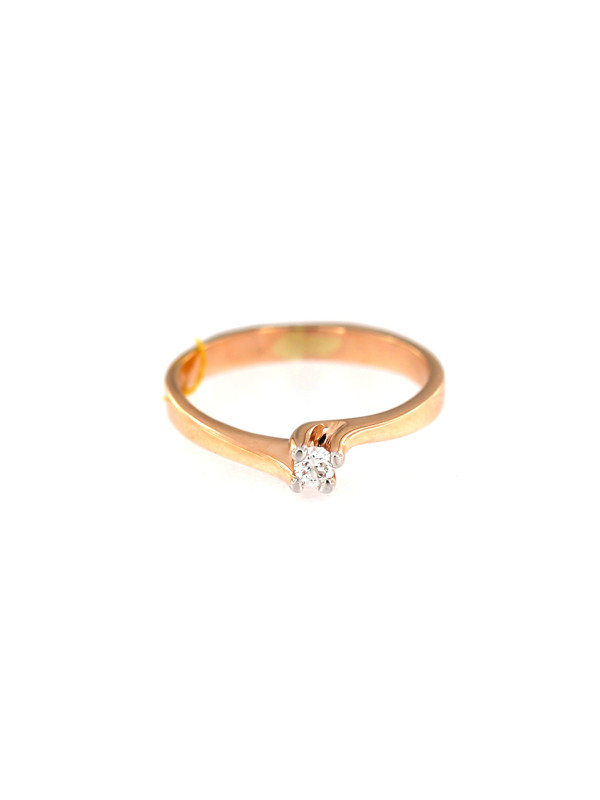 Rose gold ring with diamond DRBR08-01