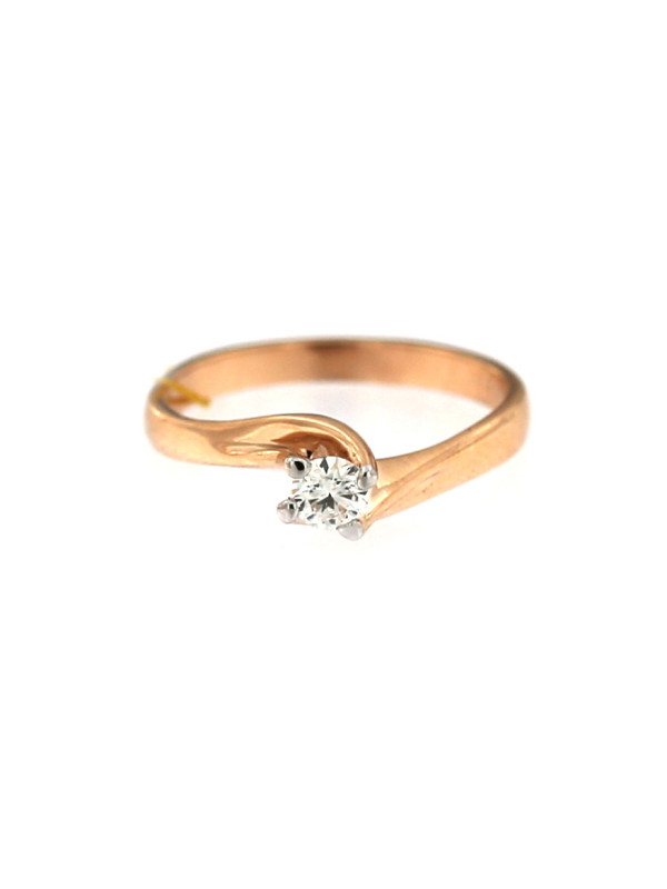 Rose gold ring with diamond DRBR08-03