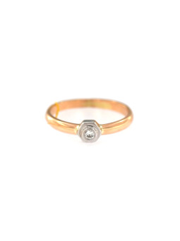 Rose gold ring with diamond DRBR09-01