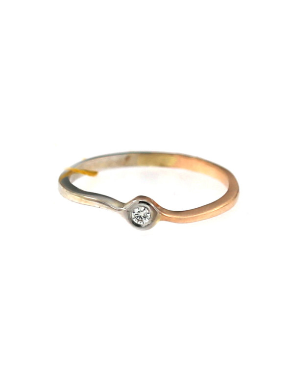 Rose gold ring with diamond DRBR09-03