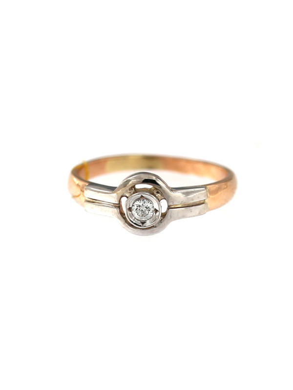 Rose gold ring with diamond DRBR09-04
