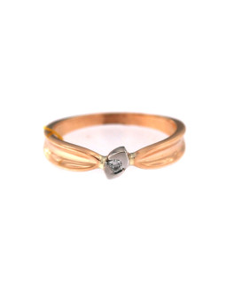 Rose gold ring with diamond DRBR06-08 0.03 ct