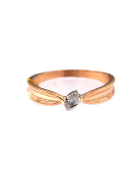 Rose gold ring with diamond DRBR09-08