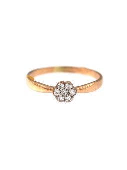 Rose gold ring with diamonds DRBR10-01