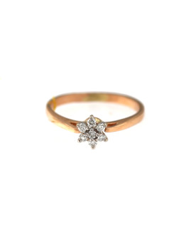 Rose gold ring with diamonds DRBR10-02