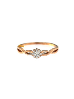 Rose gold ring with diamonds DRBR09-03