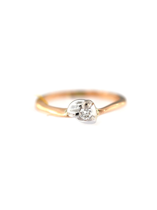 Rose gold ring with diamond DRBR11-02