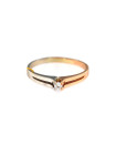 Rose gold ring with diamond DRBR13-01