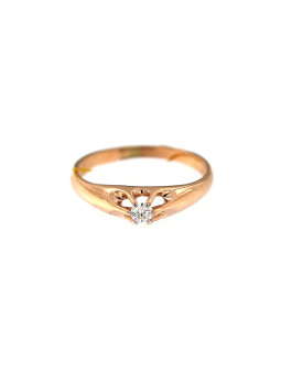 Rose gold ring with diamond DRBR04-06