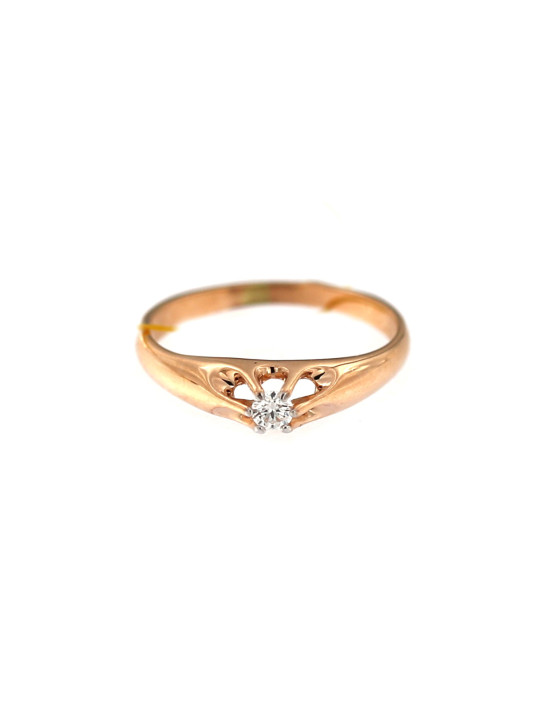 Rose gold ring with diamond DRBR13-02