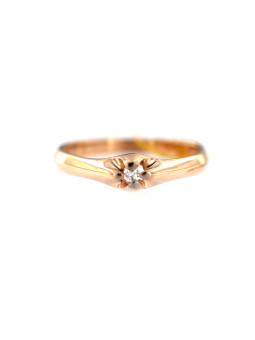 Auksinis žiedas su briliantu DRBR13-04
