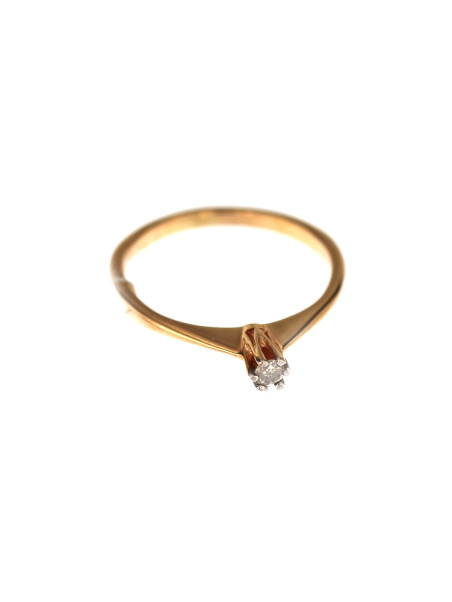 Rose gold ring with diamond DRBR02-29 0.05 ct