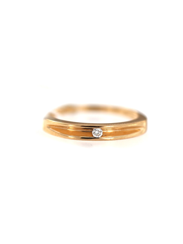 Auksinis žiedas su briliantu DRBR08