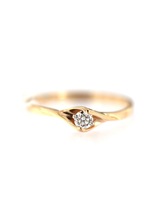 Rose gold ring with diamond DRBR12