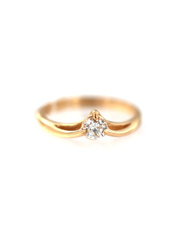 Auksinis žiedas su briliantu DRBR14