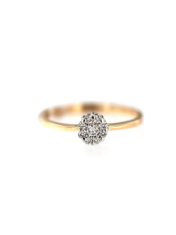 Rose gold ring with diamonds DRBR09-07