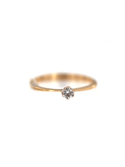 Rose gold ring with diamond DRBR23