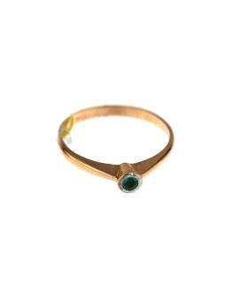 Rose gold ring with emerald DRBR32