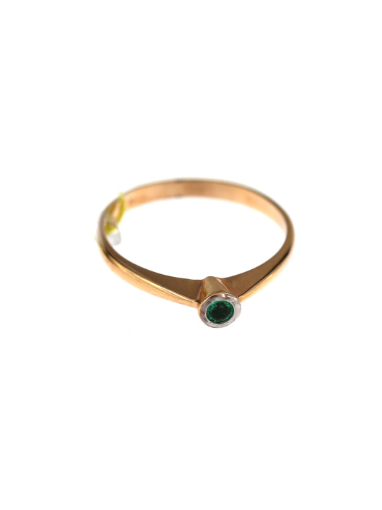 Auksinis žiedas su smaragdu DRBR32