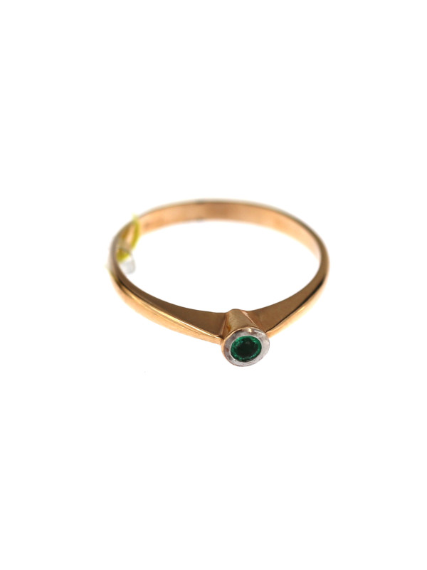 Rose gold ring with emerald DRBR32