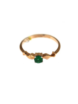 Auksinis žiedas su smaragdu DRBR33