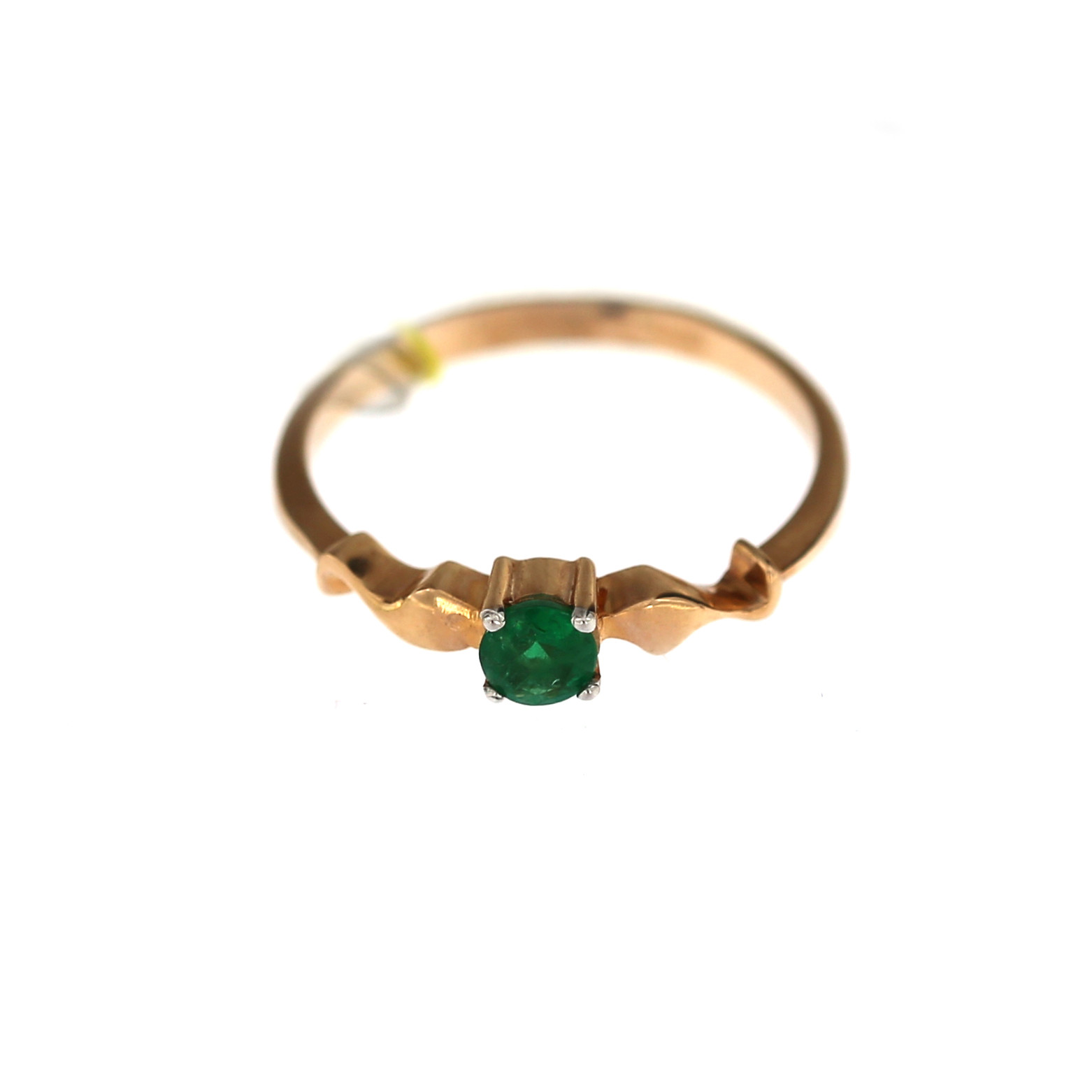 Rose gold ring with emerald DRBR33