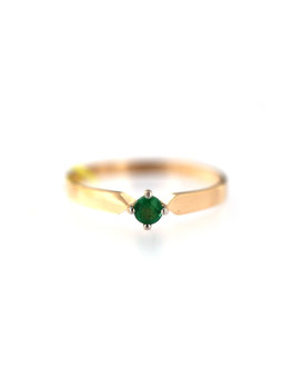 Rose gold ring with emerald DRBR37