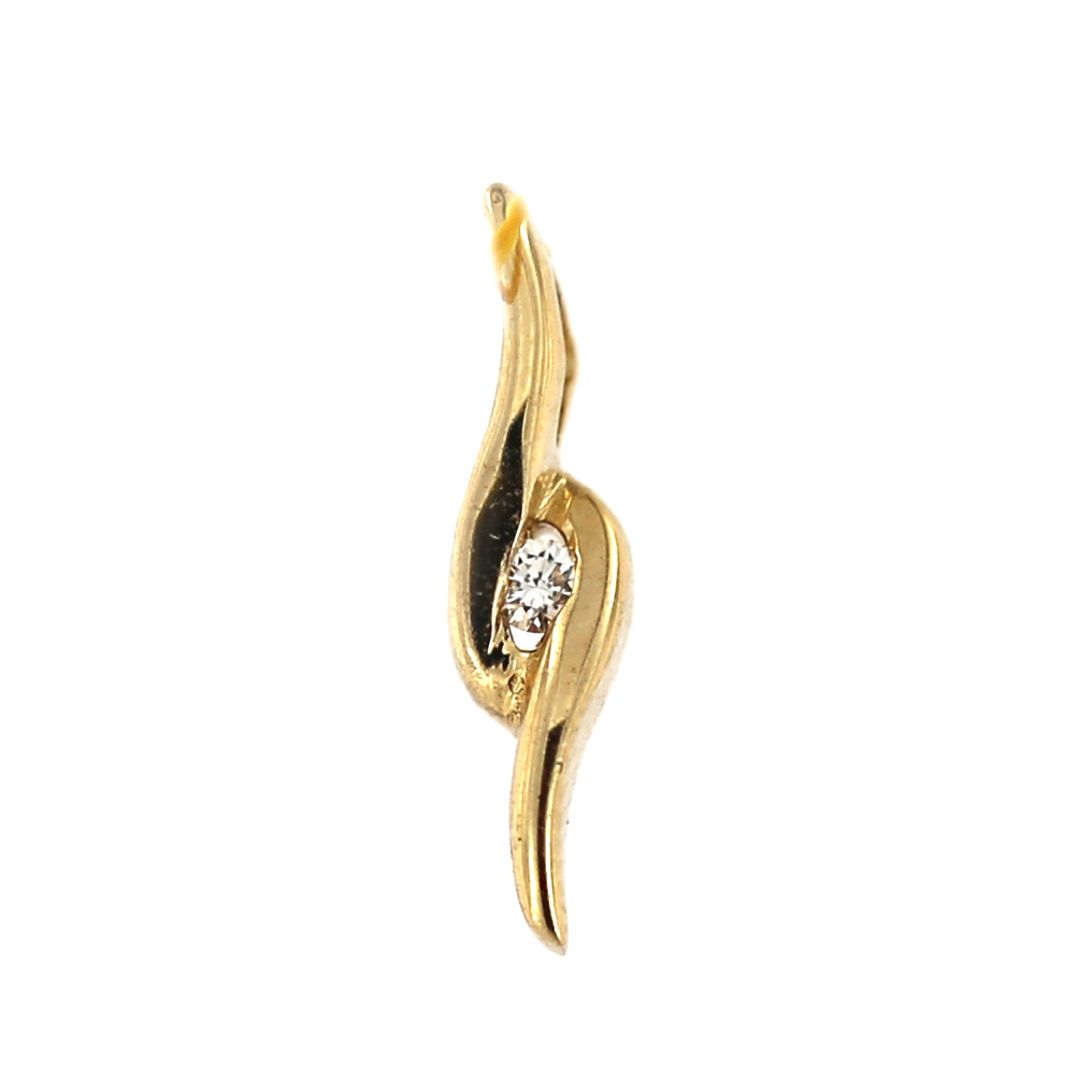 Yellow gold pendant with diamond AGBR04-02