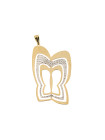 Yellow gold butterfly pendant AGD03-02