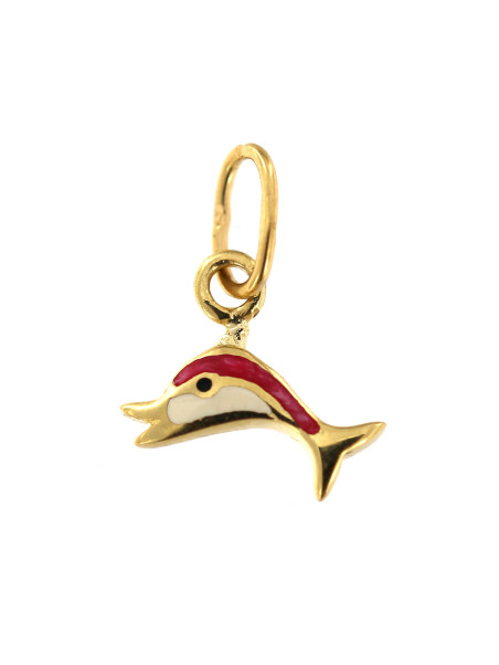 Yellow gold dolphin pendant AGG09-03