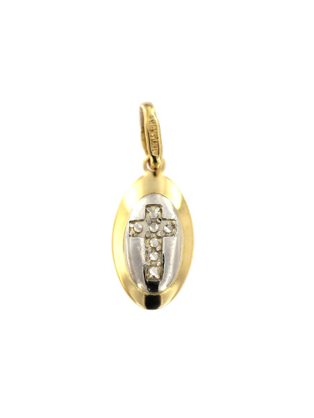 Yellow gold cross pendant AGK04-04