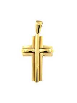 Yellow gold cross pendant AGK05-06